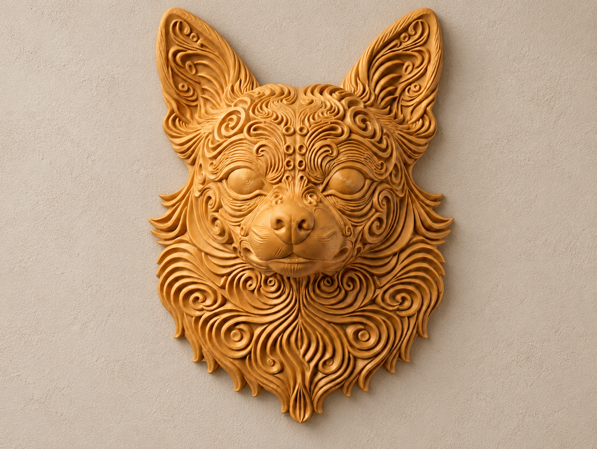 Chihuahua – Hundekopf als Wandbild, Farbe wählbar