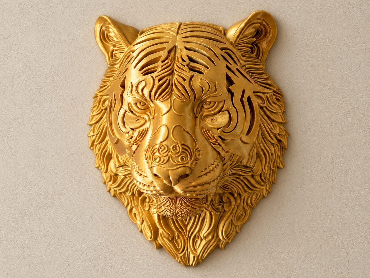 Tiger – Tigerkopf als Wandbild, Farbe wählbar