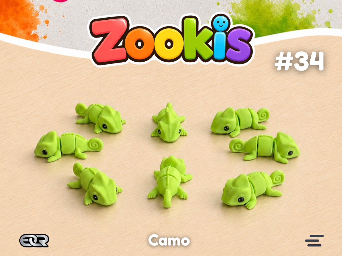 Camo Chamäleon – Zookis #34, der Abwartende aus dem Hohlen Wald