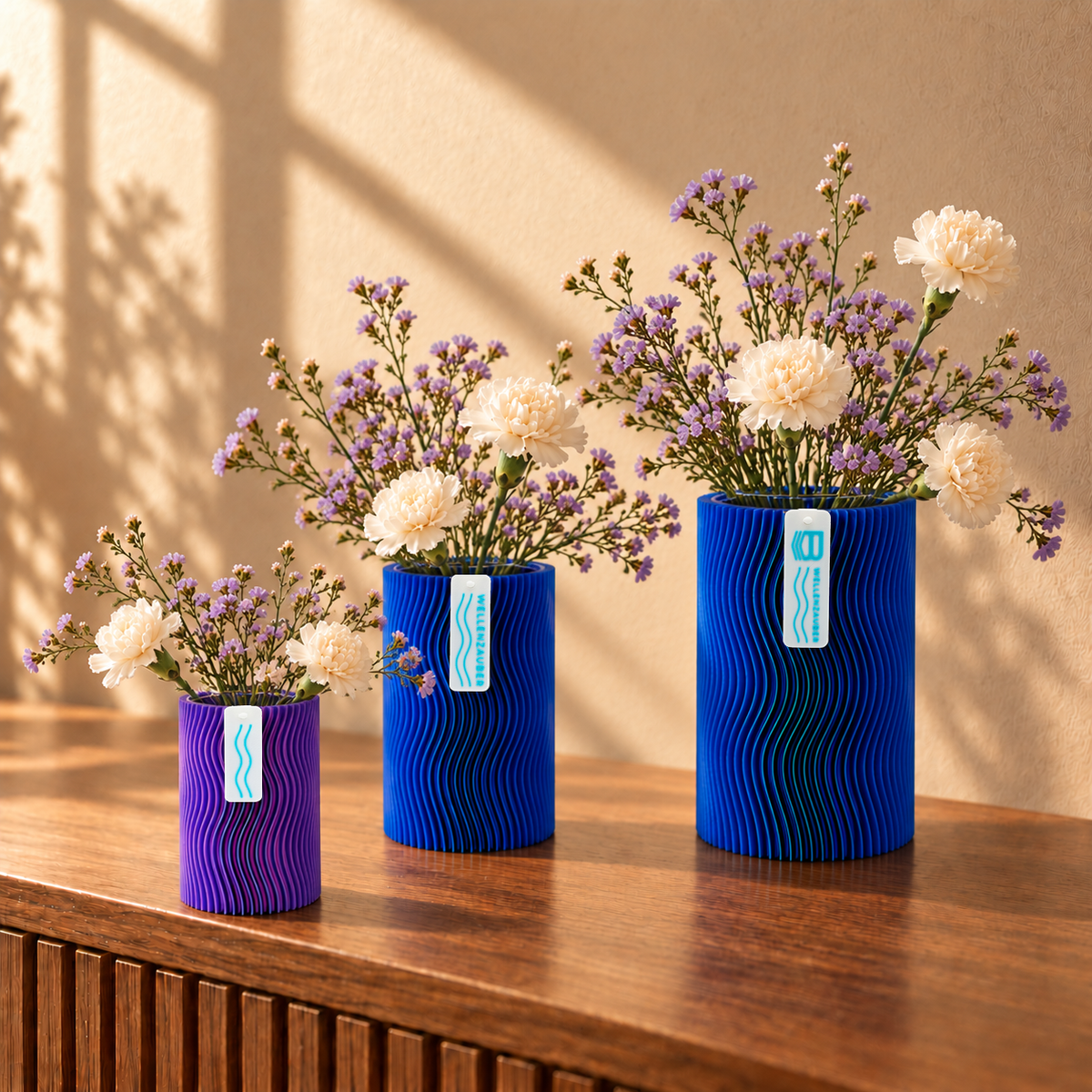 Wellenzauber Halm — Vase mit Glaseinsatz